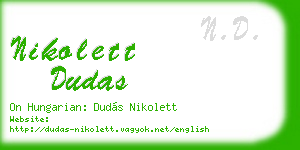 nikolett dudas business card
